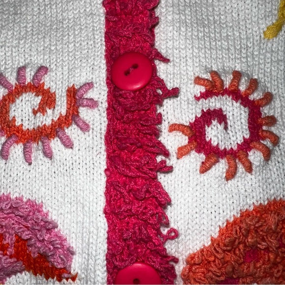 Vintage Jane’s Closet Flamingo 3/4 Sleeve Button Front Cardigan Sweater Sz M - Picture 6 of 14